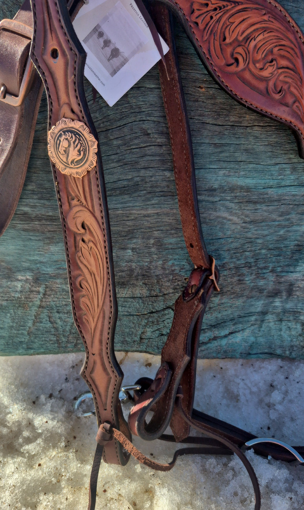 Handcarved scrollwork tack set